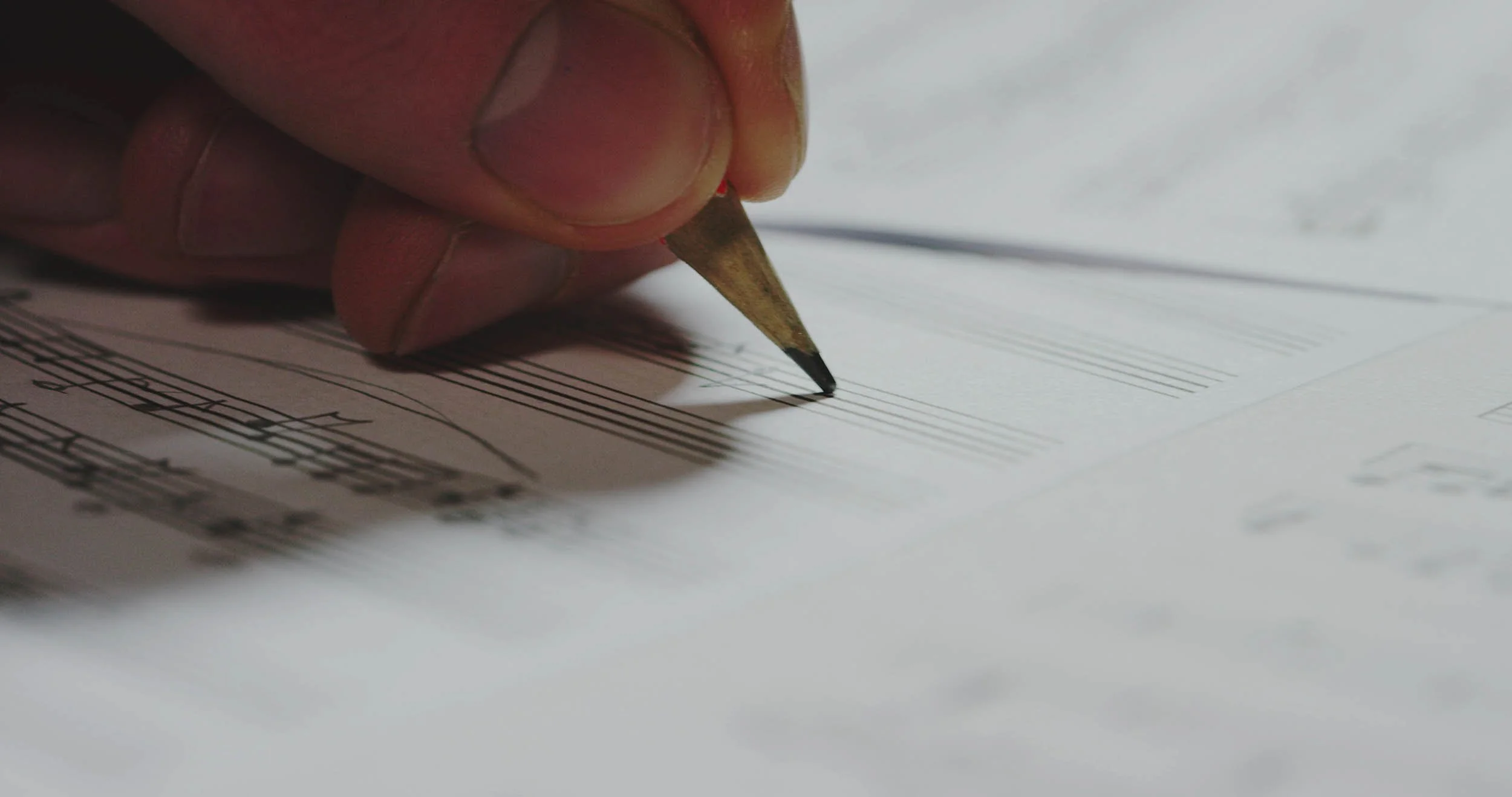 Musical composition - sheet music close-up