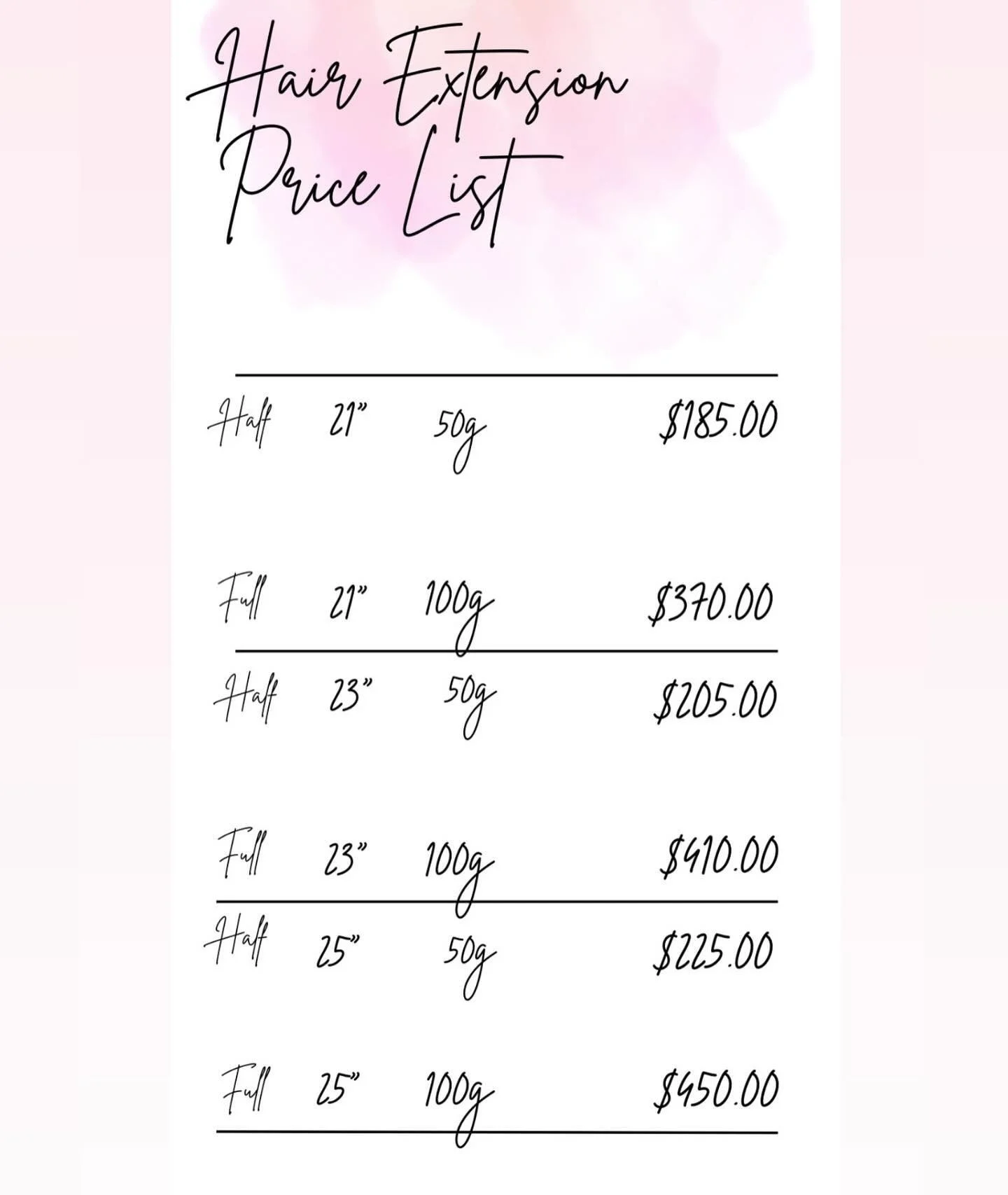 🧡 August Price List 🧡