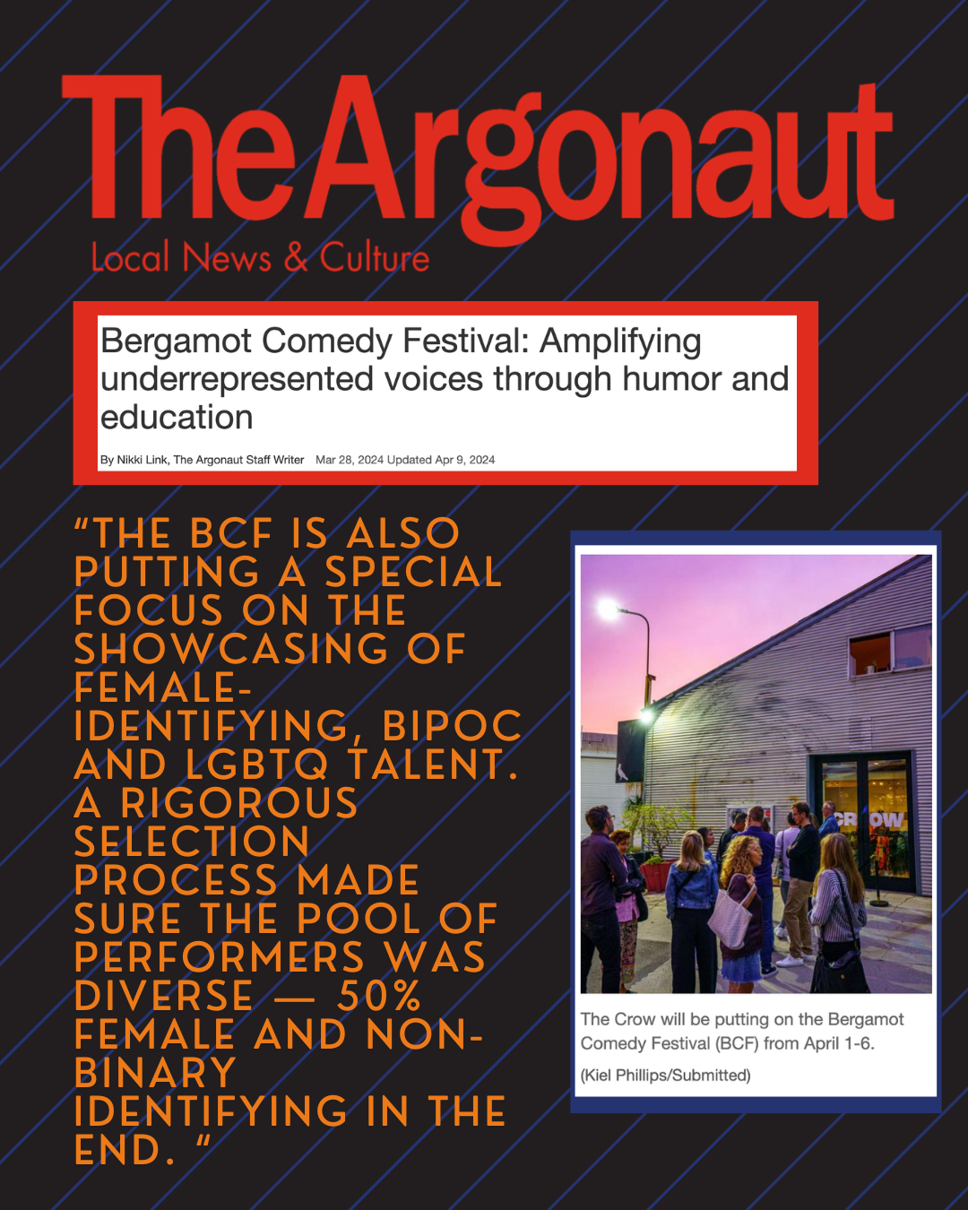 "Bergamot Comedy Festival: Amplifying underrepresented voices through humor and education"
