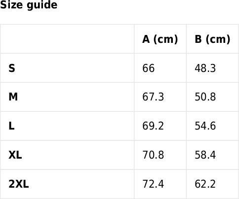 Size chart for custom embroidered women’s Under Armour® collared polo shirt with football logo.
