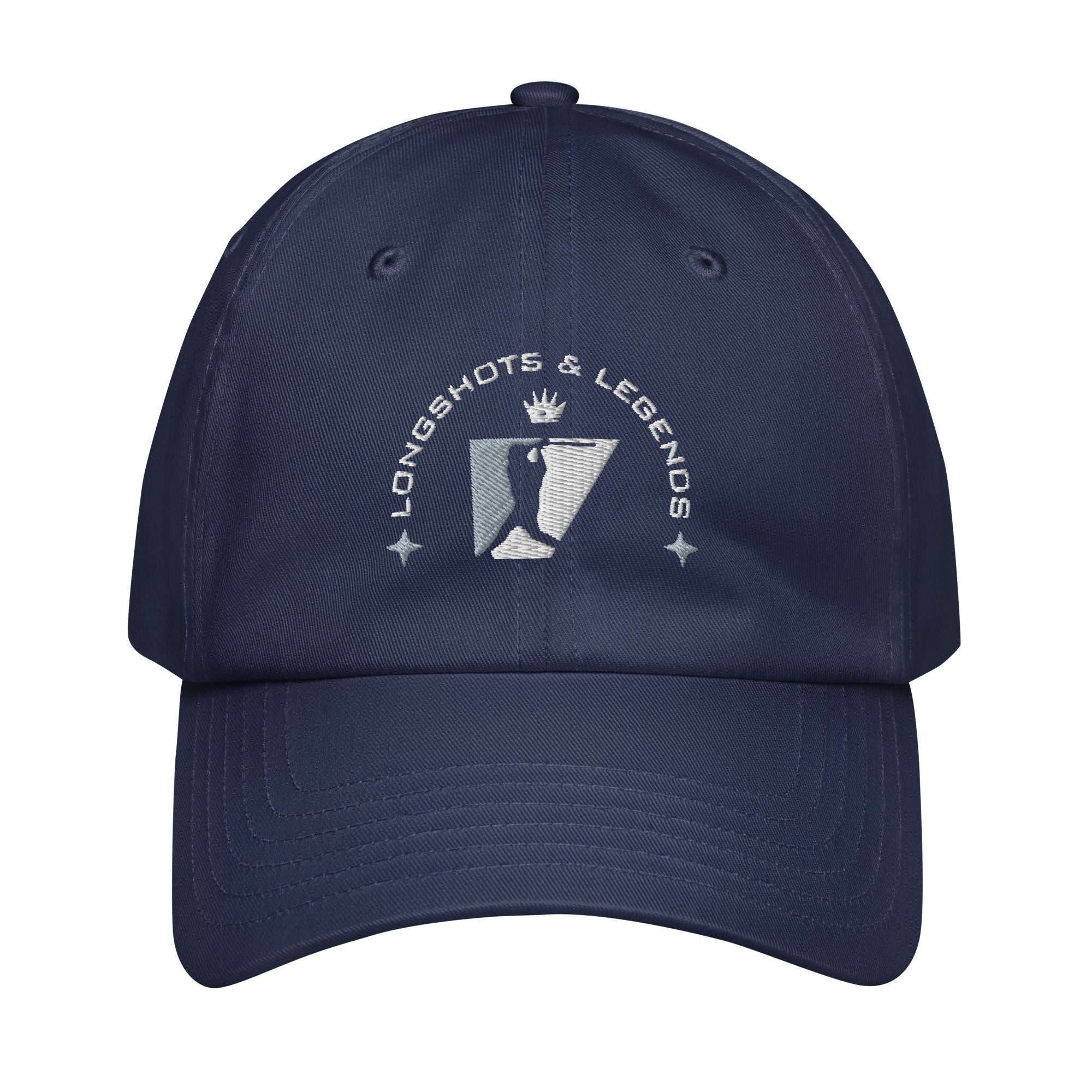 Custom embroidered navy blue Under Armour® hat with baseball design for teams, coaches and players.