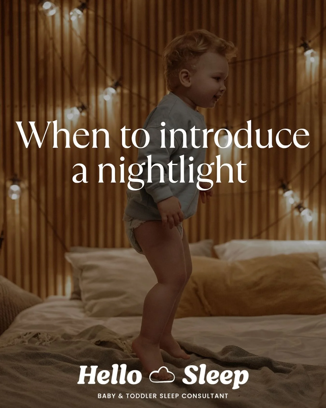 We recently introduced a nightlight to our toddlers room around 2.5 years when she started to ask for us to leave the door open, but this wasn&rsquo;t practical in our house as we found the household noises kept her up longer, so we got a nightlight!