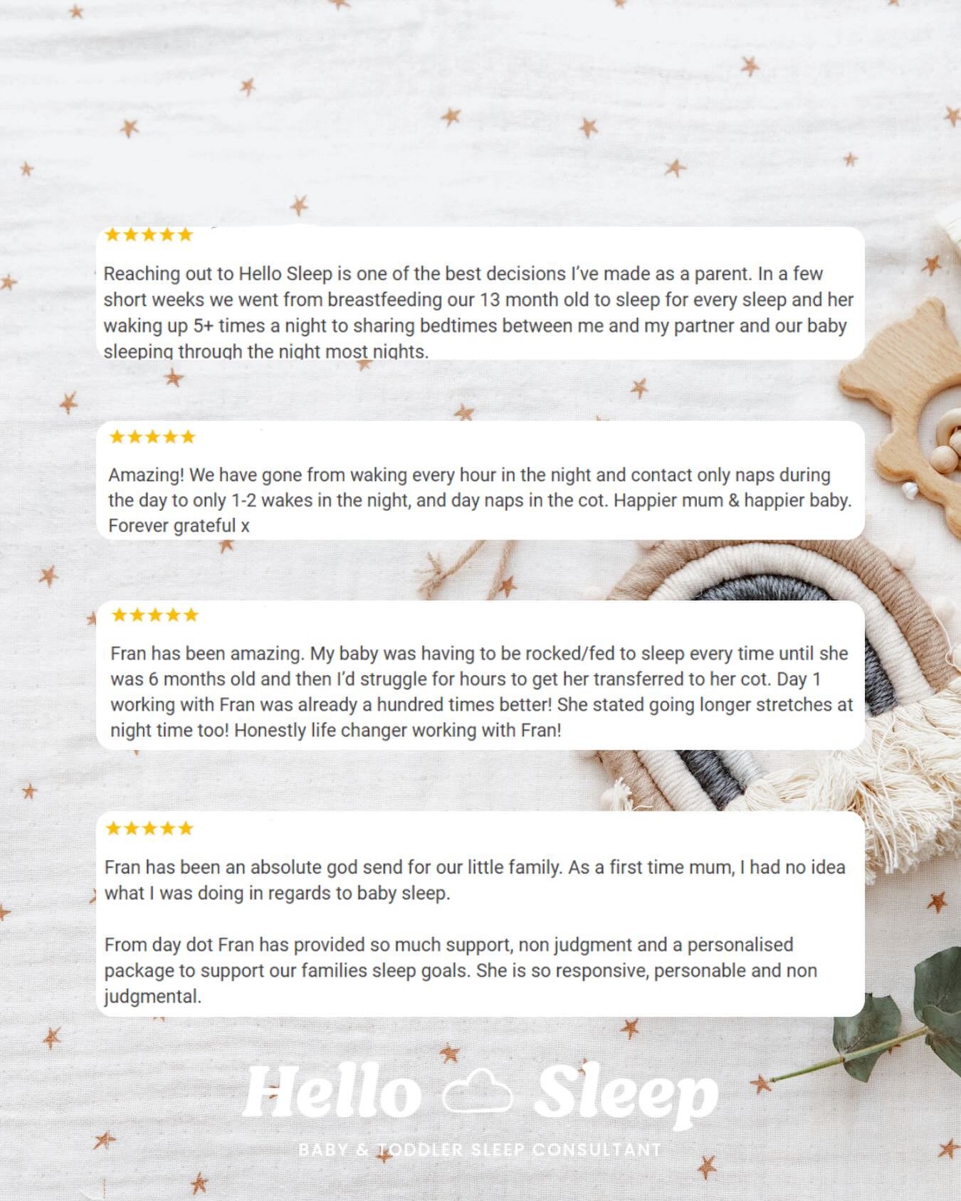 I&rsquo;ll let these results speak for themselves 🤍

From multiple nights wakes&hellip;
To sleep through. 

From feeling overwhelmed&hellip;
To feeling confident and in control again.

There is nothing better than seeing families go from survival to