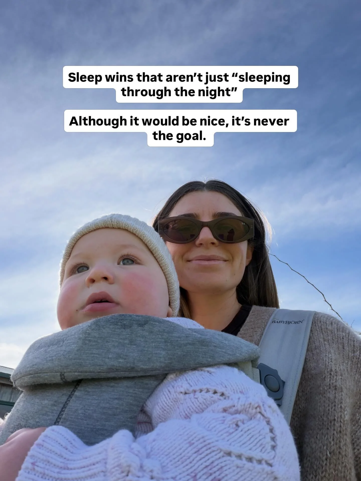 Not every sleep win is &ldquo;my baby slept 12 hours.&rdquo;

Sometimes the win is:
one cot nap
a shorter bedtime
your partner being able to help
knowing what to do at a wake-up
less anxiety around naps
a day that feels a little less chaotic

And tho