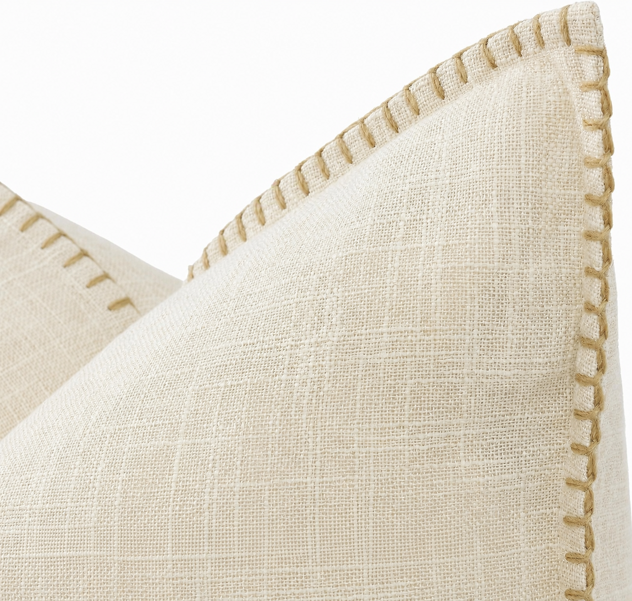 Lino Cushion — Cream White 45x45