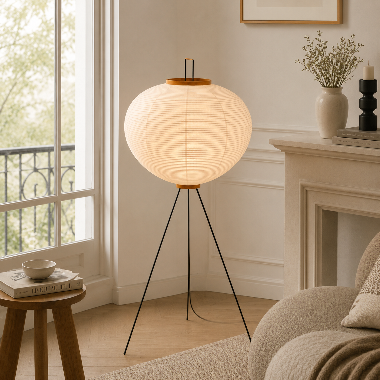 Akari Style Floor Lamp