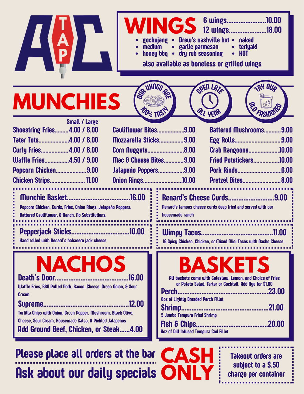 Menu — AC TAP