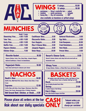 Menu — AC TAP