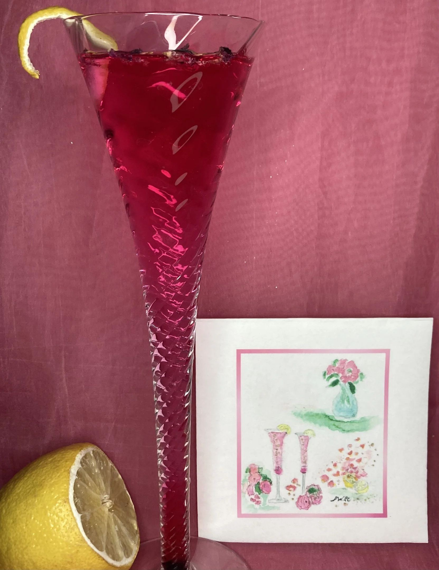 New Design Added: Artful Cocktail Napkins to Posh-Up Your Holiday Gift Giving & Happy Hour ~ Plus Recipe!