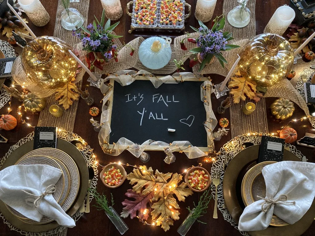 How To Design A Spooky, Elegant Halloween Tablescape, Plus A Harvest Lunch Menu