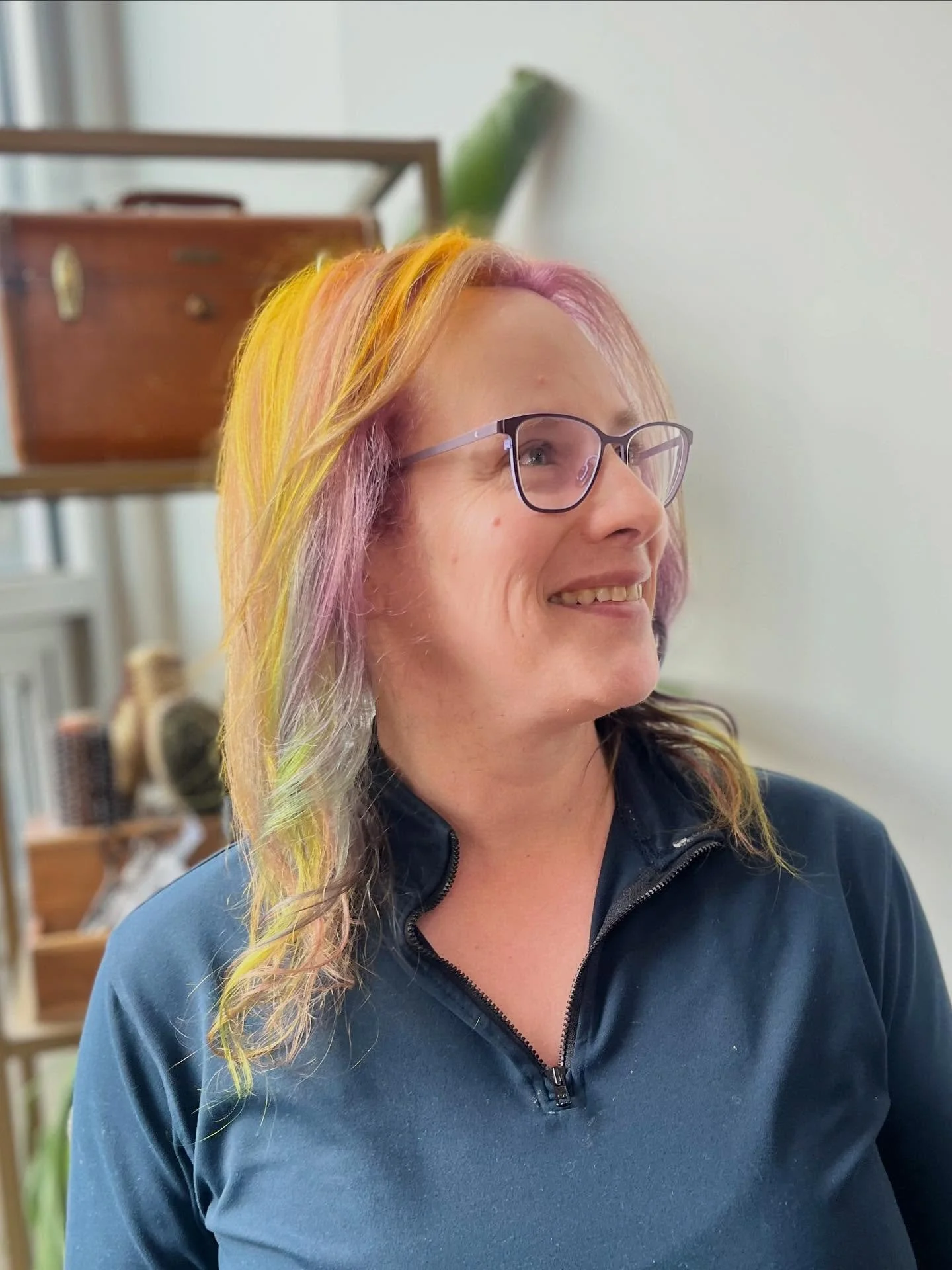 I love being able to see this rainbow haired babe! 💕#rainbowhair #seattlehair #hair #seattle #dangerjones