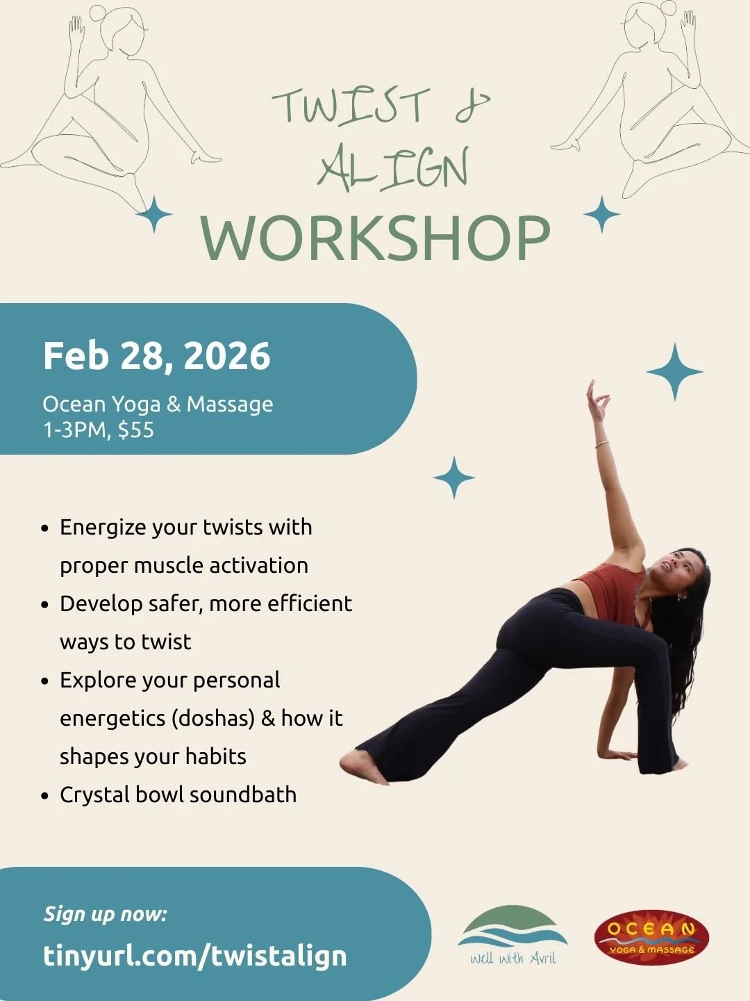 Patterns in Motion is a signature workshop exploring how your unique structure and personal tendencies shape the way you move both on and off the mat. This workshop is designed for students who want to move with more awareness, deepen their understan