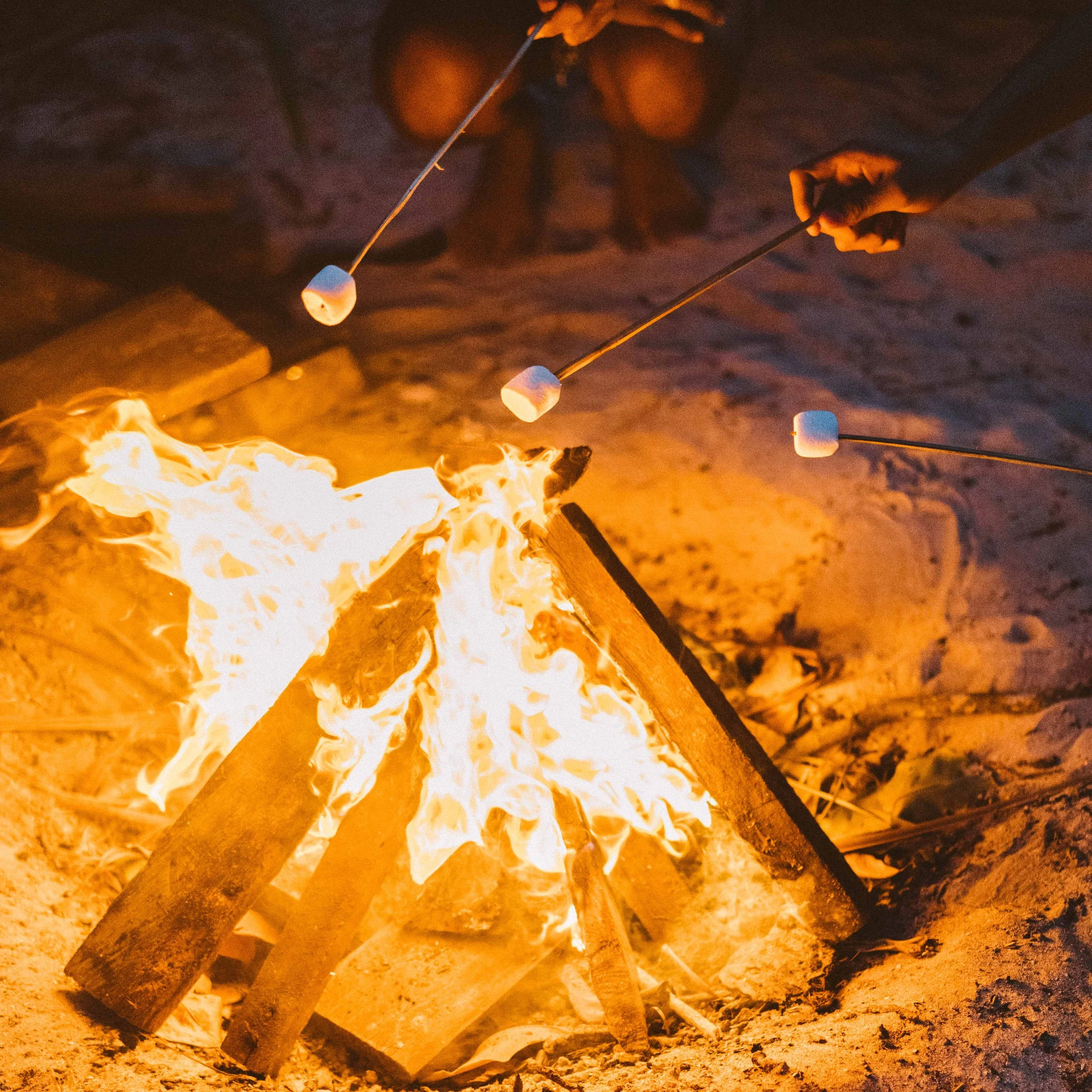 Bonfire night at the private beach for Well With Avril's Yoga Retreat in Siargao, Philippines