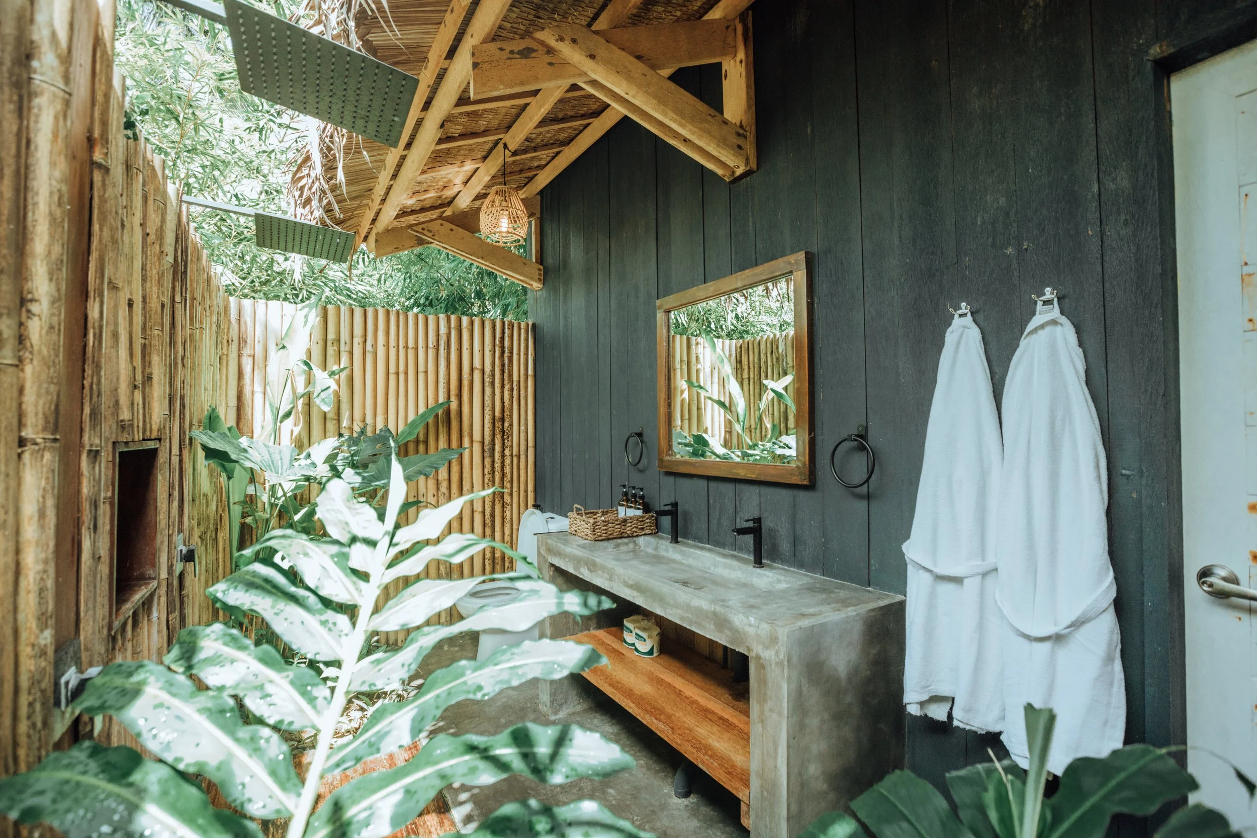 Open Air Garden Villa Bathroom Siargao Philippines Yoga Retreat