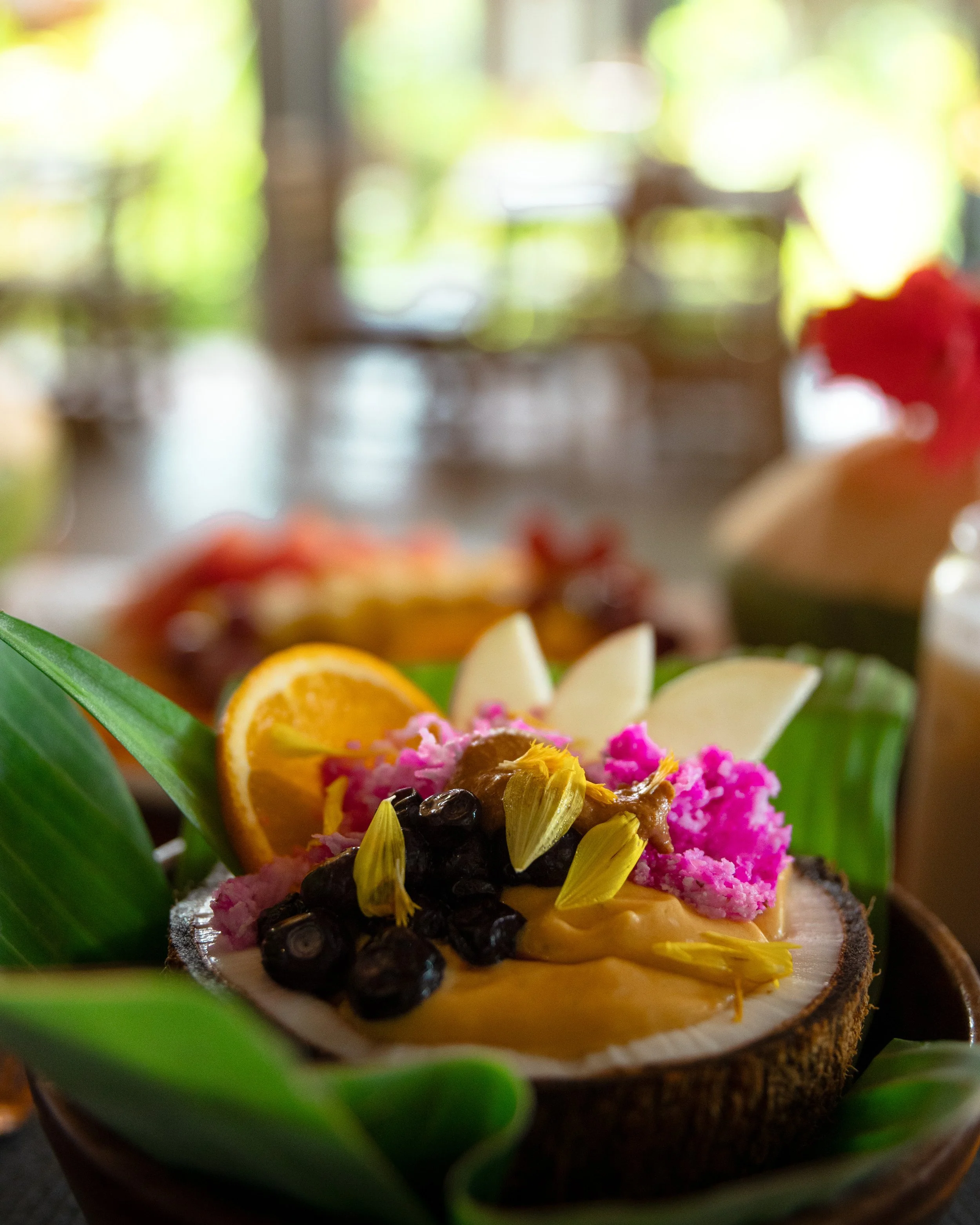 Coconut fruit bowl at Siargao, Philippines