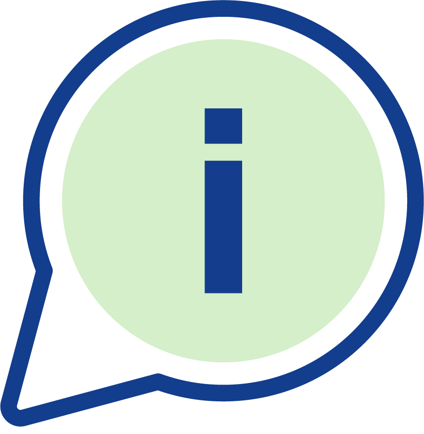 WhatsApp logo with a speech bubble containing a lowercase 'i' in the center against a black background.