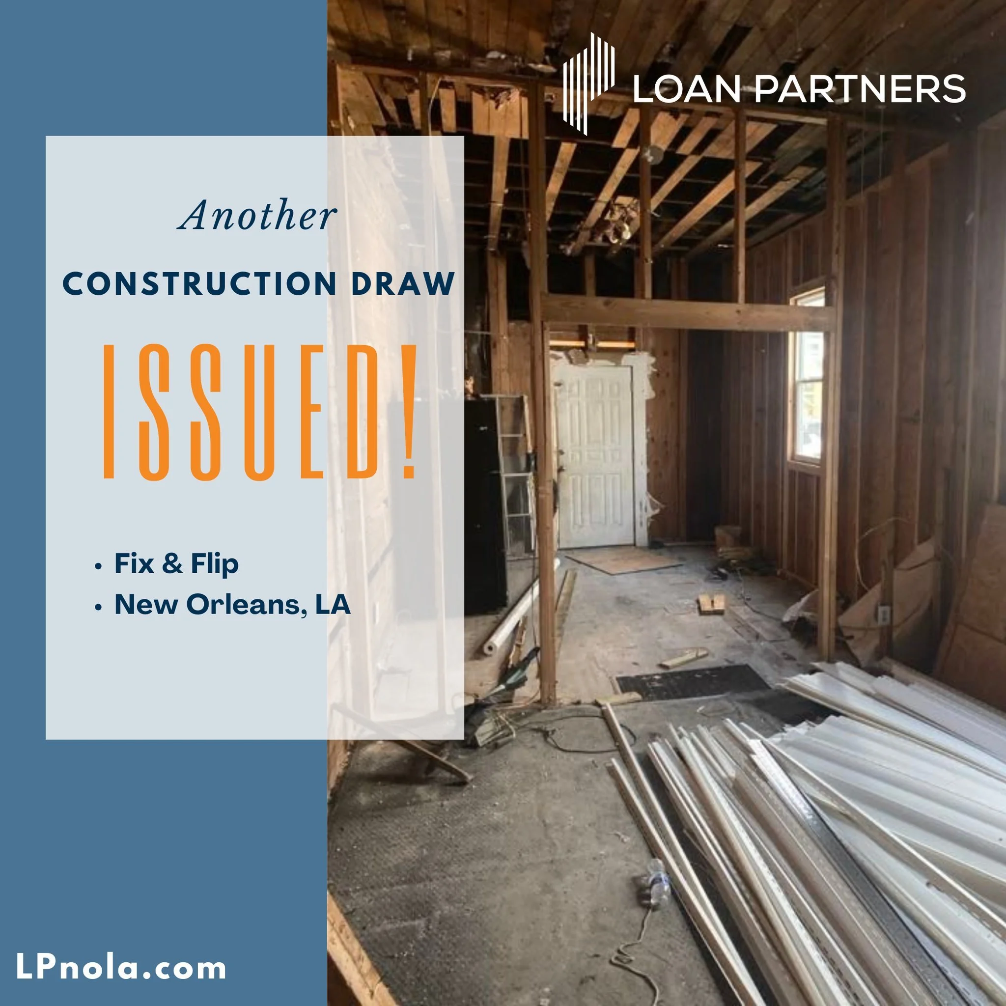 Another step forward! 🔨💰
Progress is moving fast&mdash;stay tuned for the transformation!

#lpnola #fixandflip #neworleansrealestate #loanpartners #investmentproperty