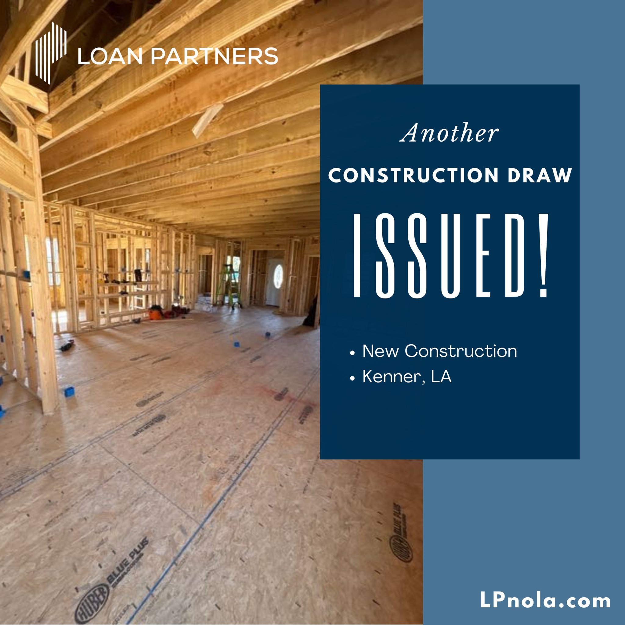 Another draw. Another milestone. Another step forward. 🚧💪

We just issued another construction draw on this new build in Kenner, LA&mdash;and progress like this never gets old.

#lpnola #NewConstruction #ConstructionProgress  #ConstructionLoans #Co