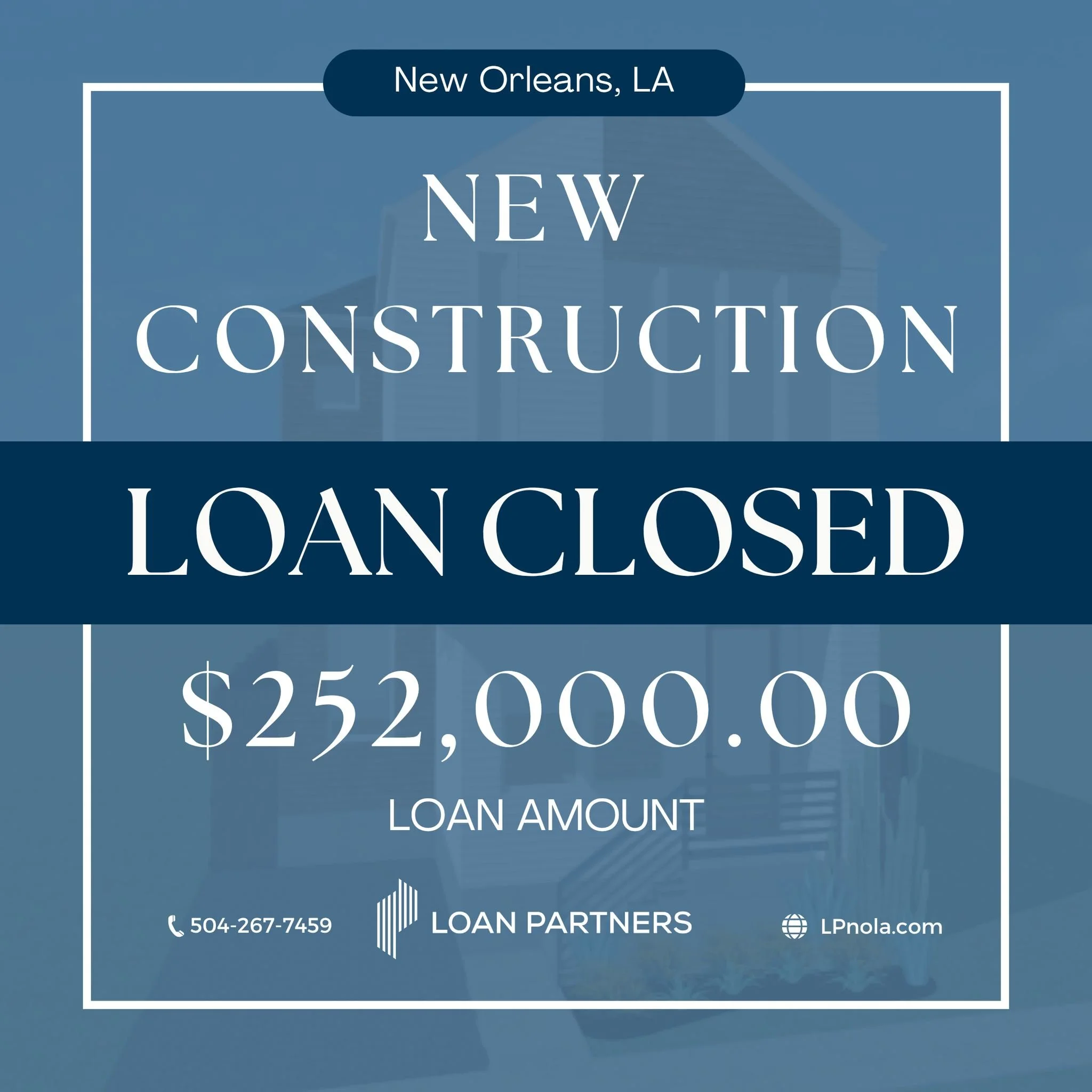 Another deal closed. ✅ 
Reliable financing makes all the difference when it comes to keeping new projects on schedule.

Looking for capital for your next project? 
📩 Let&rsquo;s talk.

#NOLARealEstate #ConstructionLoans #PrivateCapital #RealEstateFu