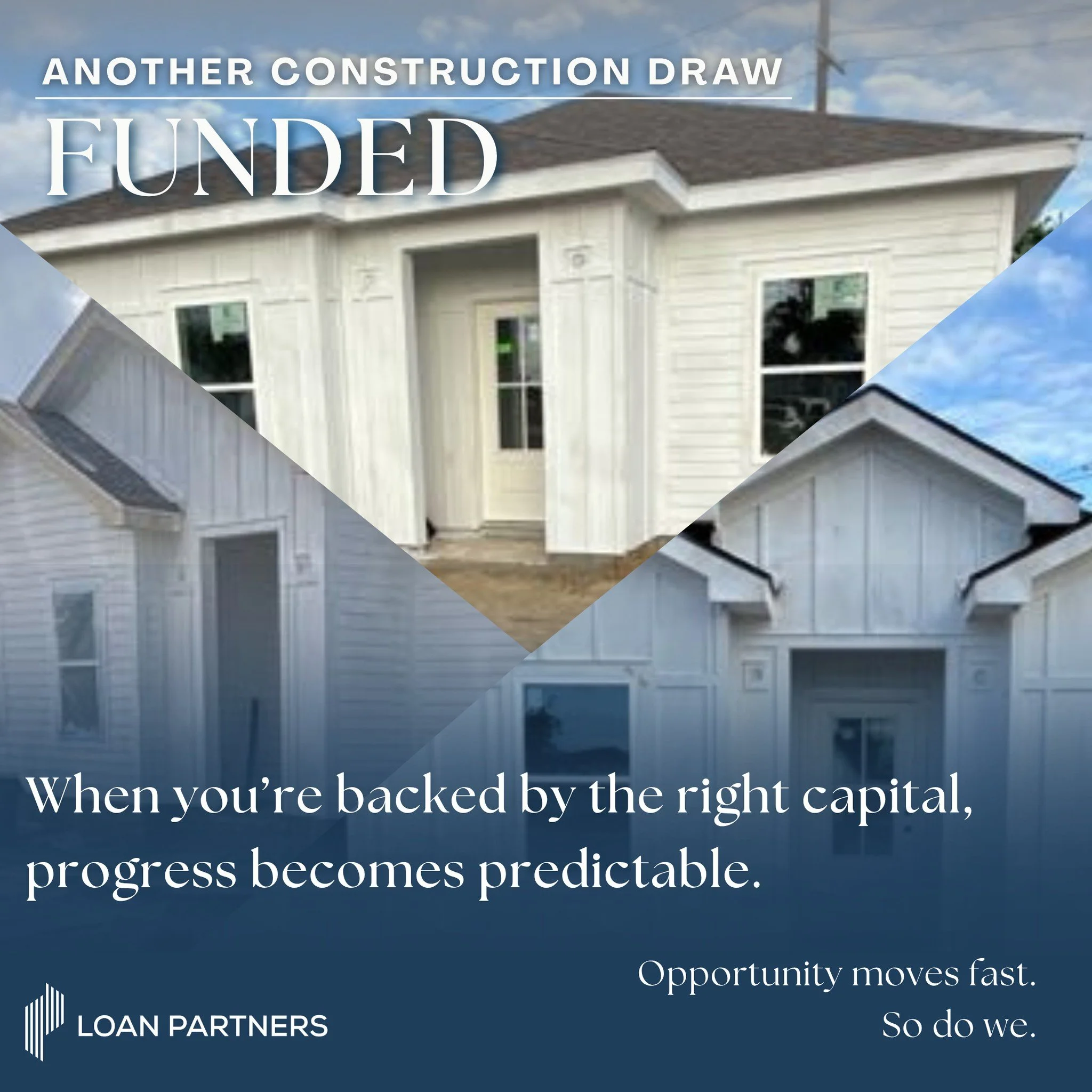 Another step forward on this new construction trio.

Funds went out to keep the project moving, and everything&rsquo;s lining up the way it should. This is the part people don&rsquo;t always see&mdash;but it&rsquo;s what keeps deals on track.

If you