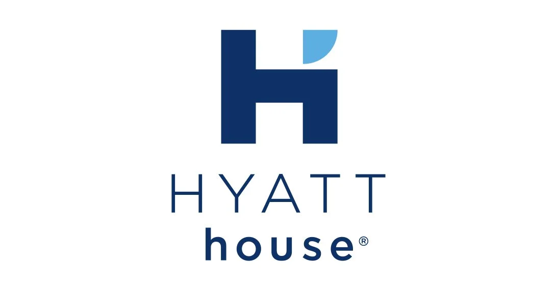 Hyatt house logo in shades of blue