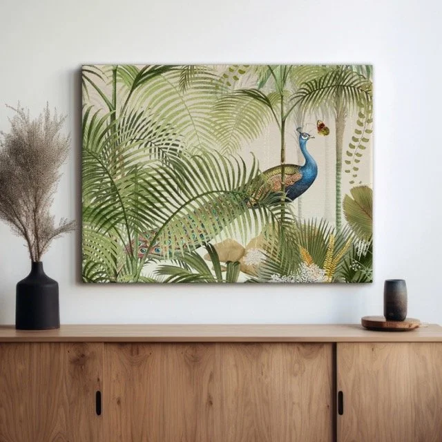 Garden Peacock Canvas