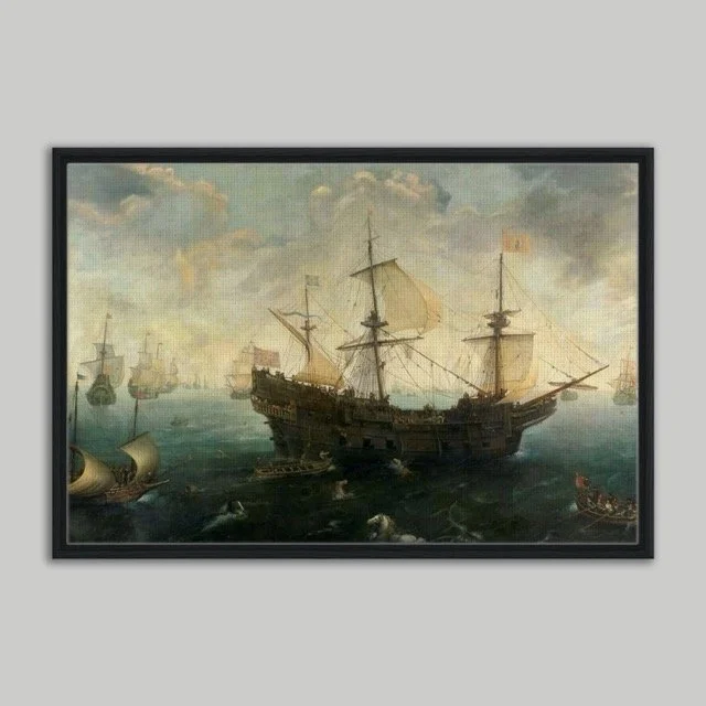 Galleon Framed Canvas Black 60x90.jpeg