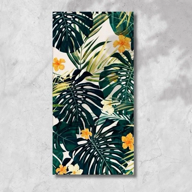 Foliage Flowers Canvas 40x80 cm / 16x32″