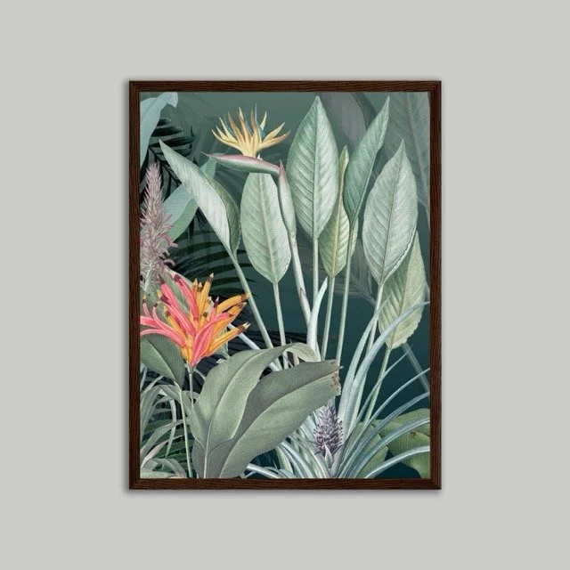 Tropic Foliage  Wooden Framed Poster