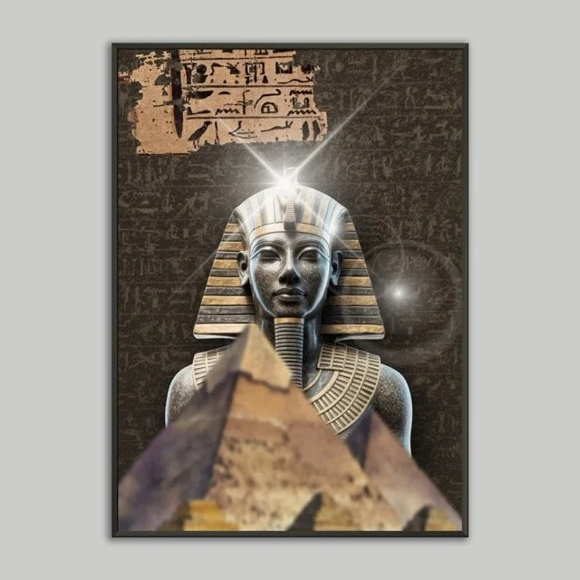 Egyptian Pharaoh Metal Framed Poster