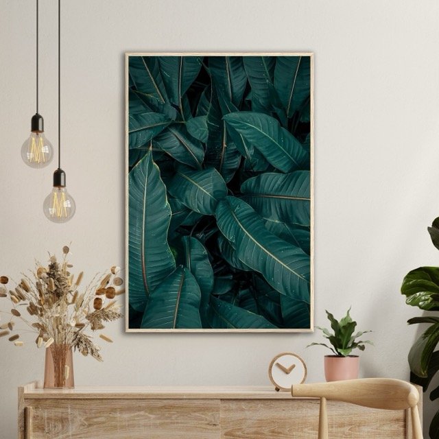 Leafy Greens Wooden Framed Poster