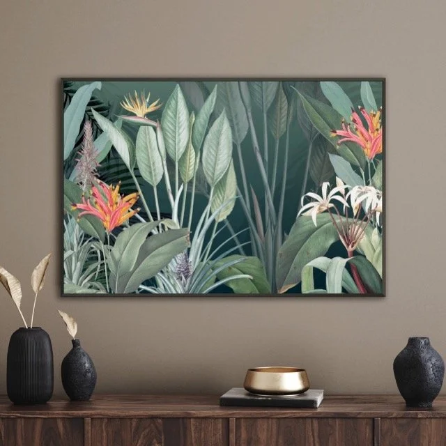 Foliage Flowers Metal Framed Poster