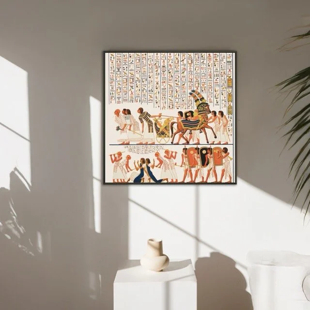 Egyptian Hieroglyphs Metal Framed Poster