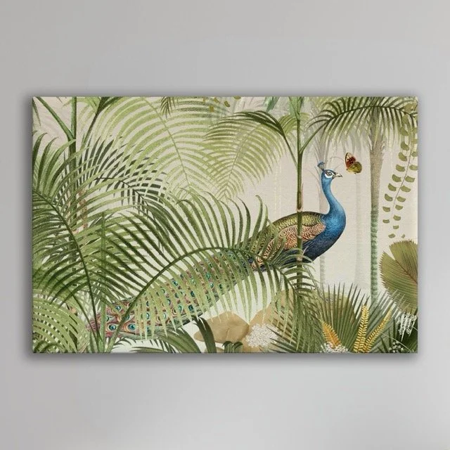 Peacock Landscape Plain Wall .jpeg