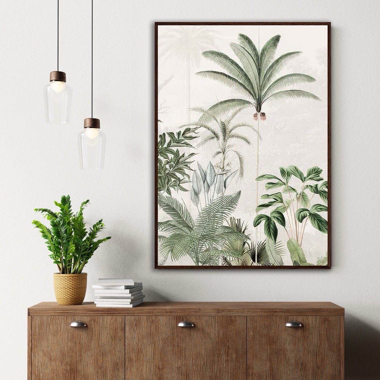 Jungle Mist Wooden Framed Poster