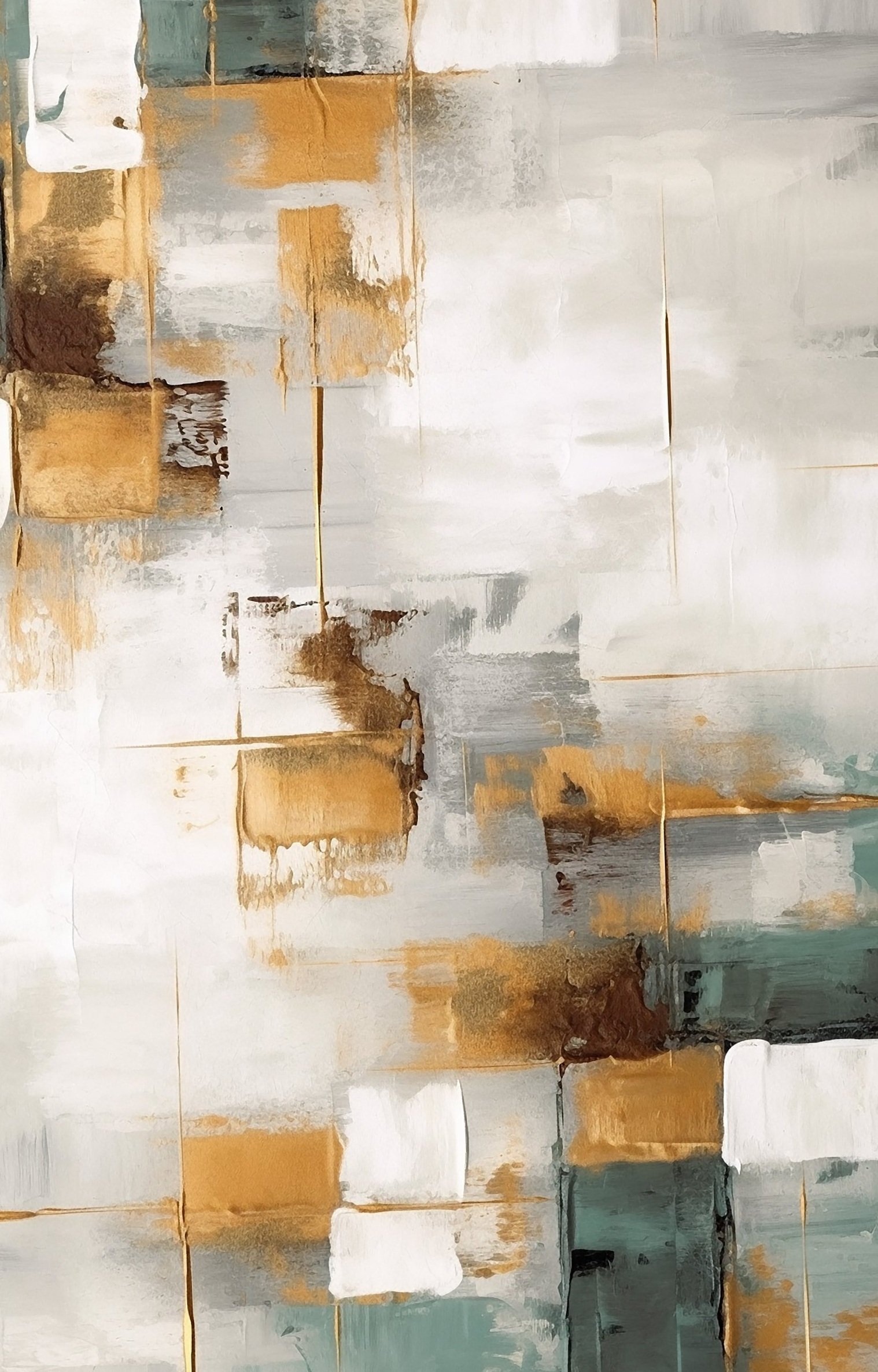 Canvas Wall Art, a stunning masterpiece with bold splashes of gold and vibrant colors