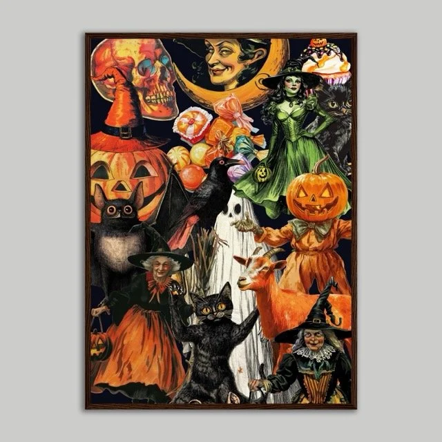 Halloween Wooden Framed Poster