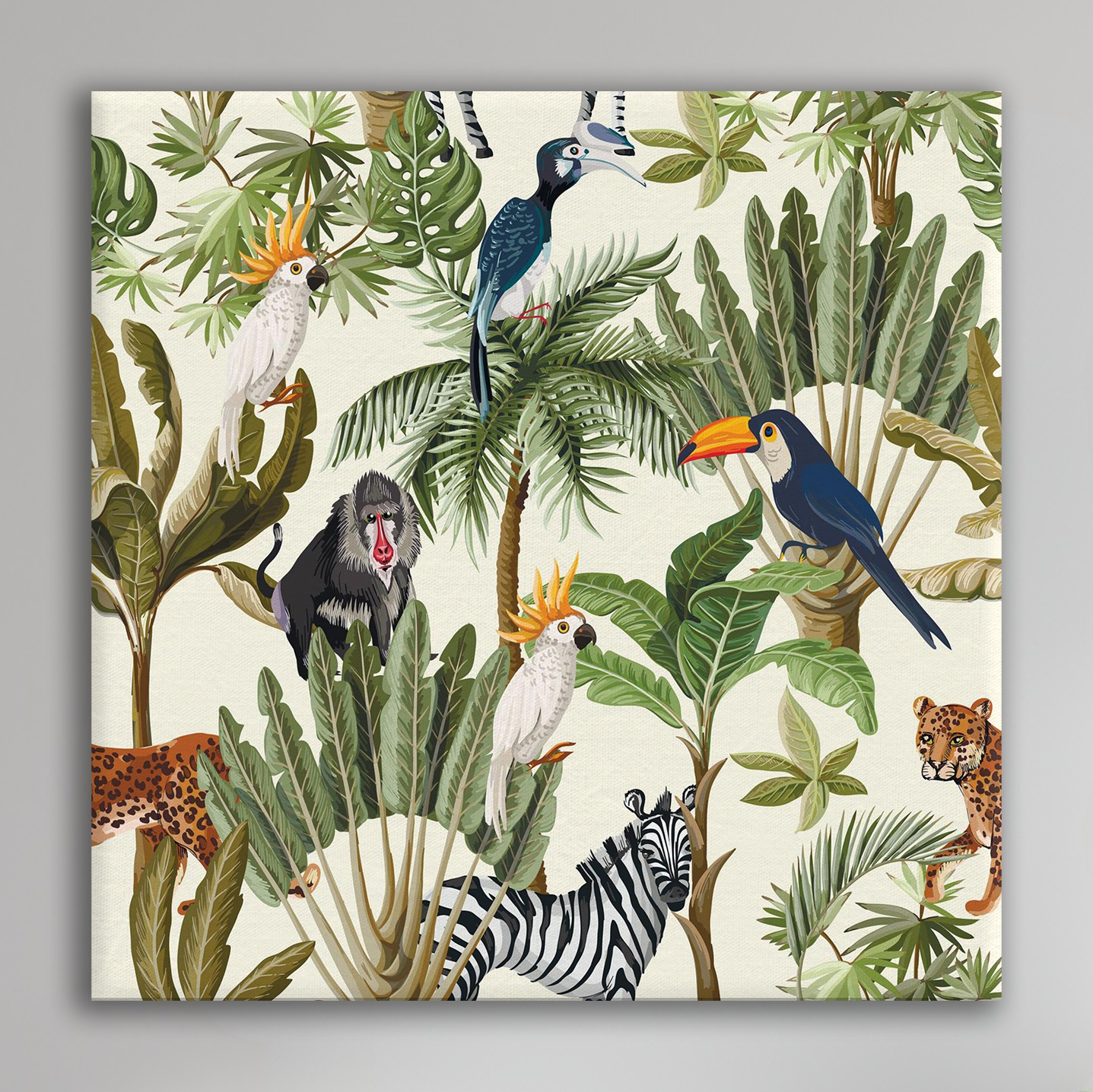 Jungle Gathering Wall Canvas.png