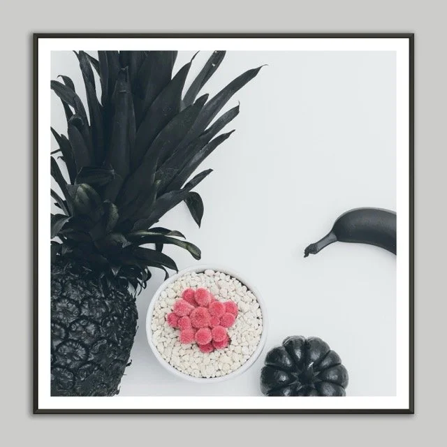 Pineapple Metal Framed Print