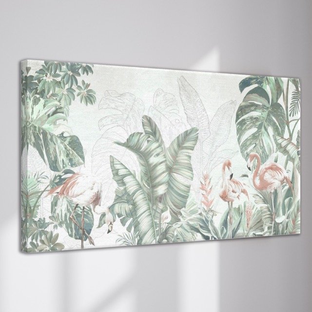 Flamingo Wide Canvas 50x100 cm / 20x40″