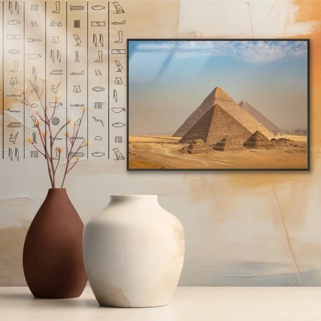 Great Pyramids of Giza  Metal Framed Poster