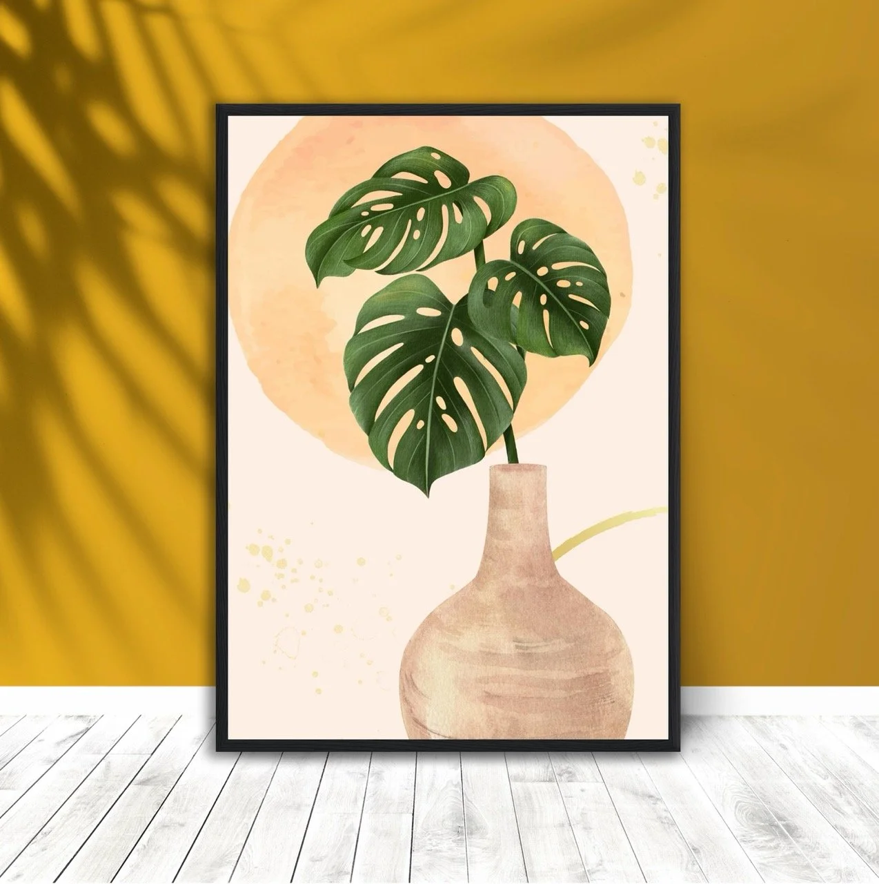 Monsteria Abstract Wooden Framed Poster