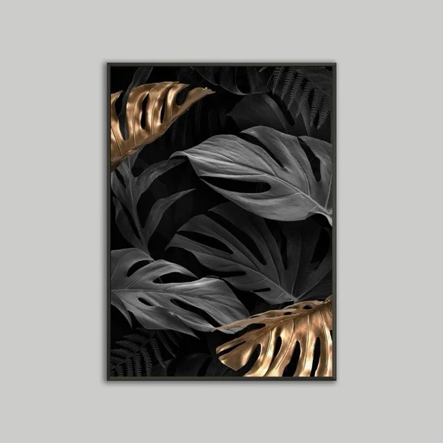 Gold Leaf Metal Framed Poster