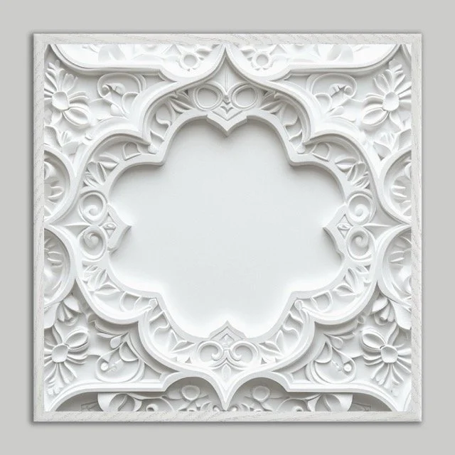 Decorative Tile Premium Wooden Framed Print