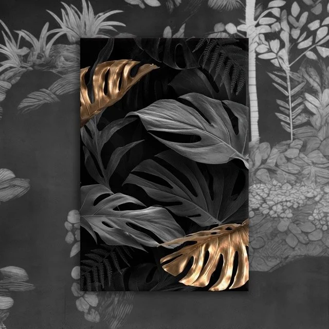 Gold Leaf Canvas Wall Paper .jpeg