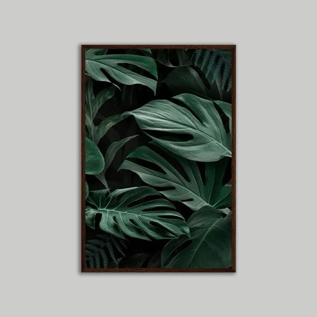 Green Foliage Premium Wooden Framed Poster