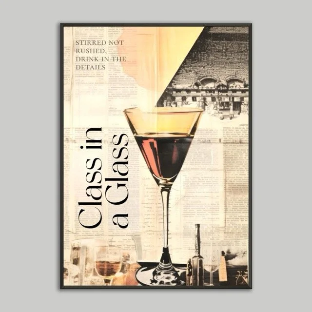 Class In a Glass Metal Framed Poster