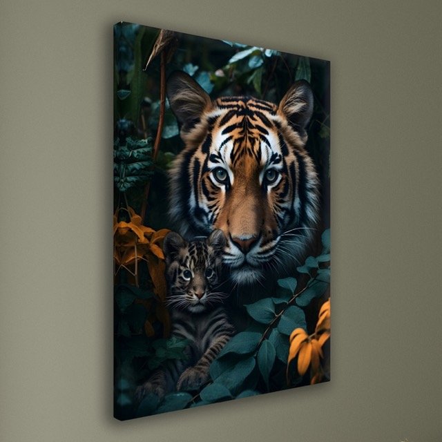 Tiger & Cub Wall Canvas .jpeg