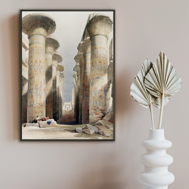 Lotus Columns Metal Framed Poster