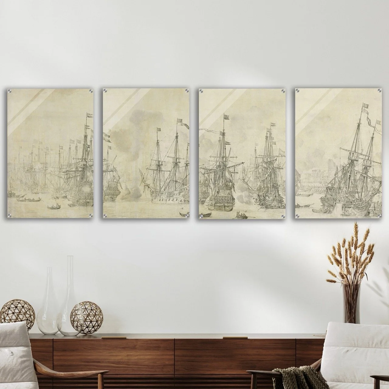 Vintage Naval Ships 1 of 4 Split Acrylic Print 50x75 cm / 20x30″